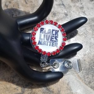 Black Lives Matter badge reel ID holder
